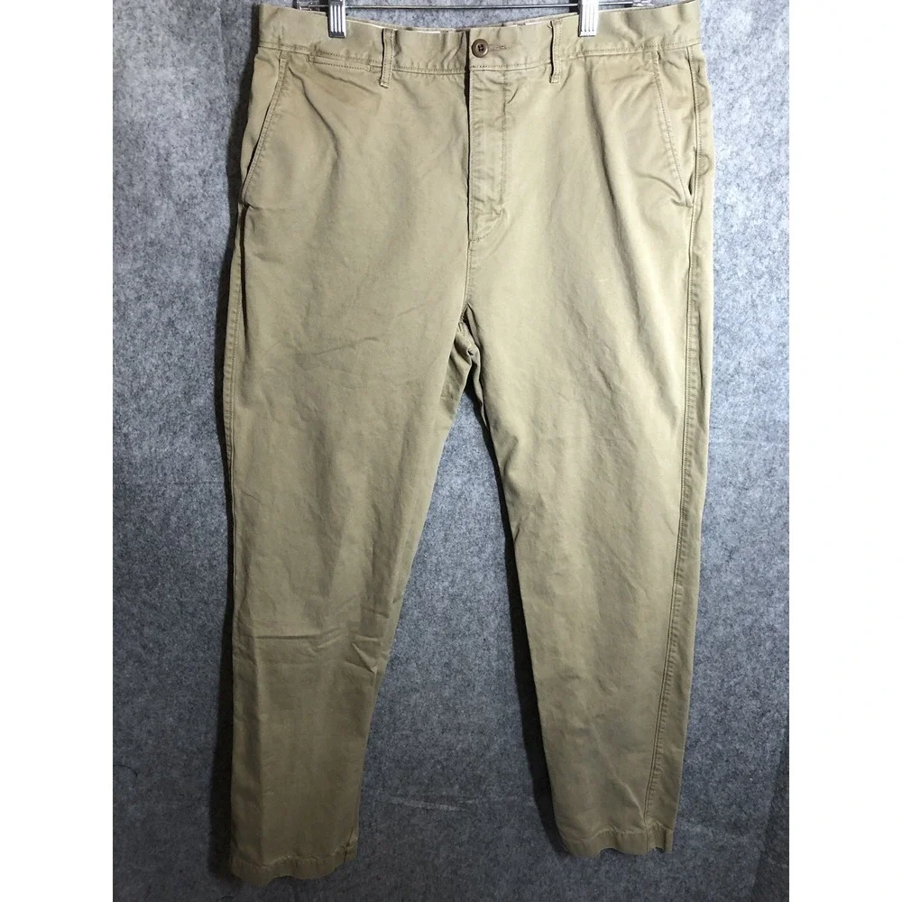 Vintage J. Crew Pants 34x34 Tan Chino Straight Career Casual Preppy Oarsman